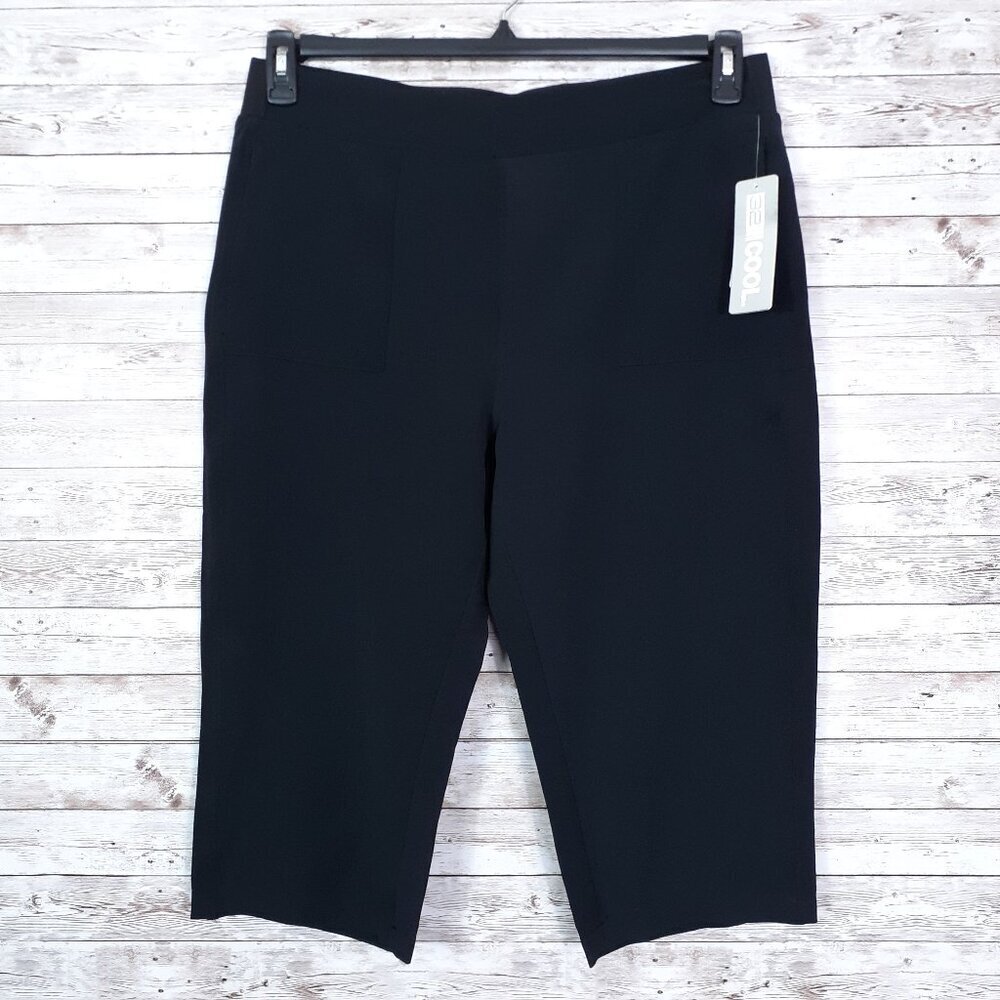 32 Degrees Cool Womens Cropped Pants L Pull On Stretch Zip Pockets 342